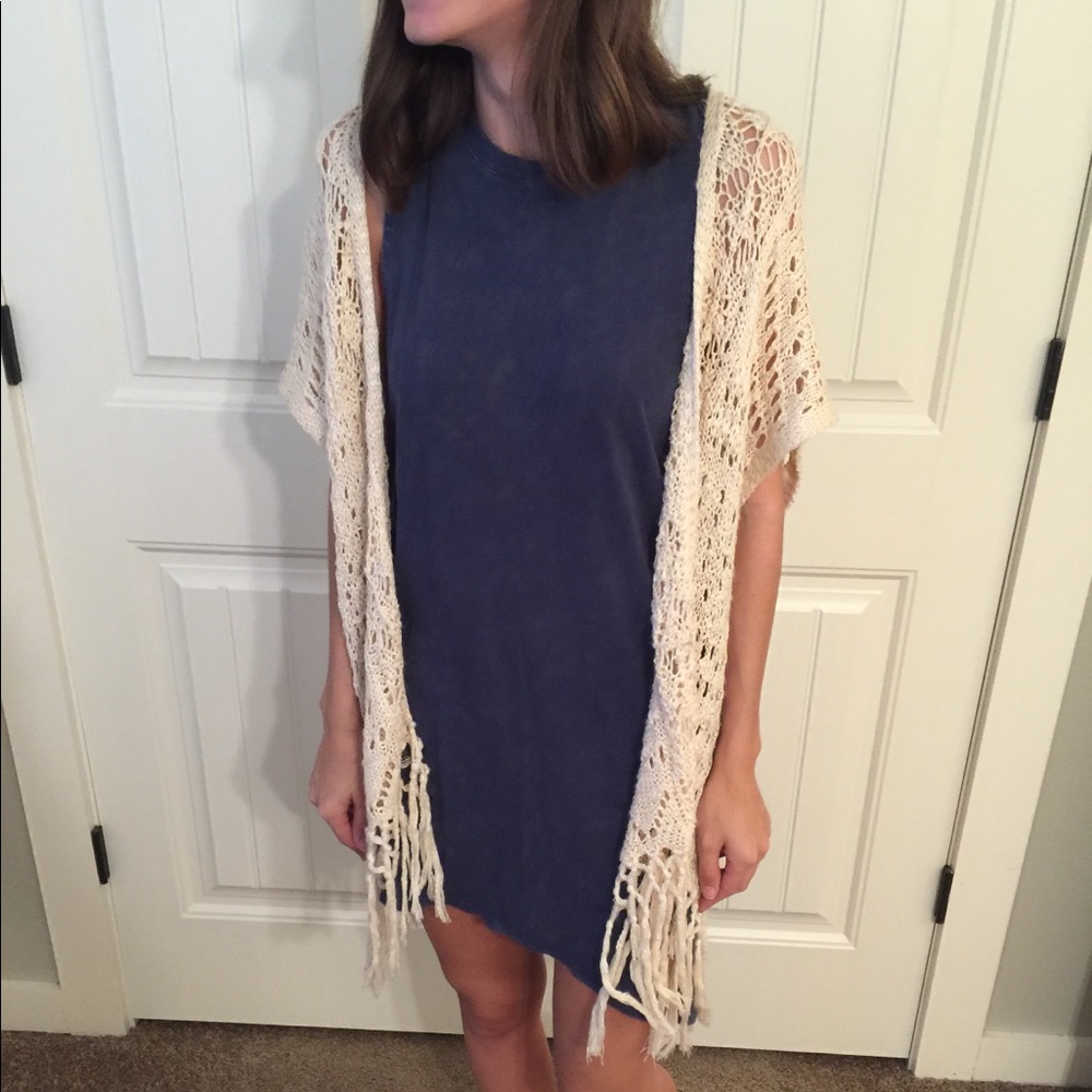 Boho short sleeve cardigan